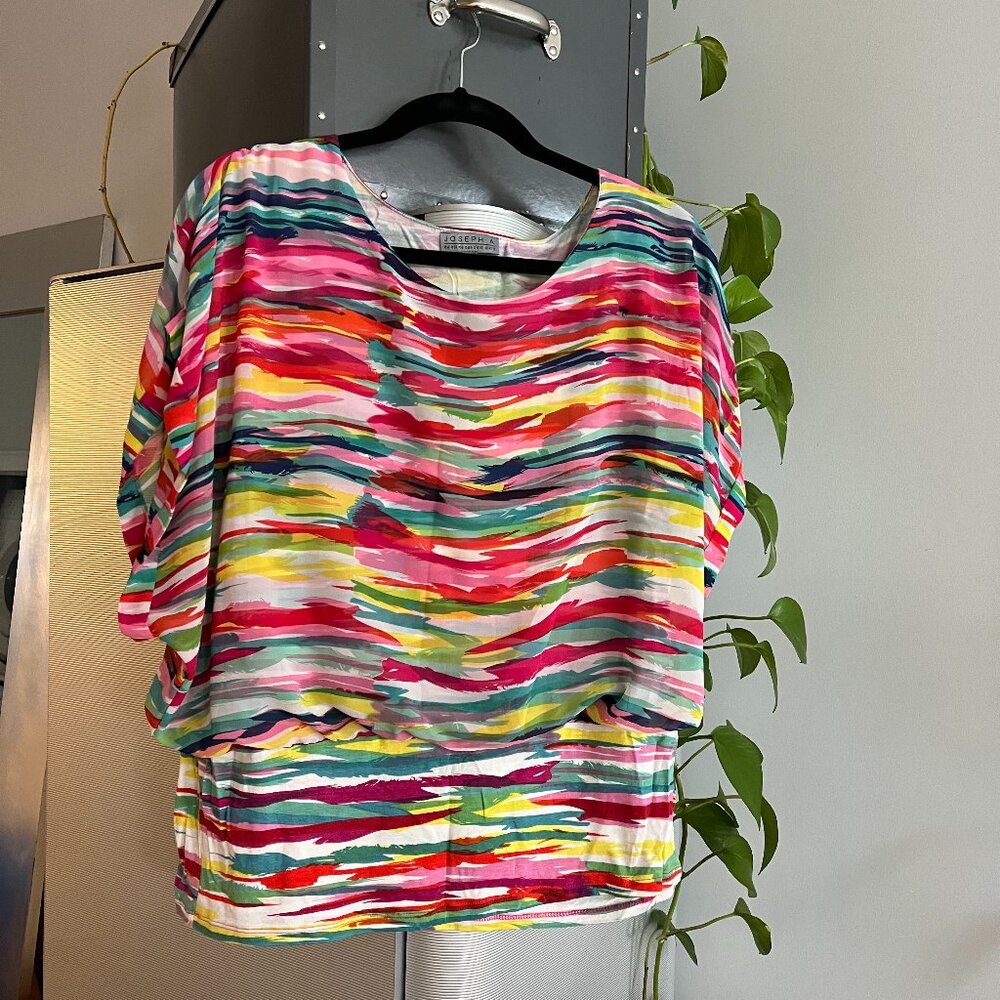 SPRING SALE! Colorful S/S Blouse, Sz. XL
